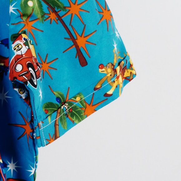 SSLR Men's Christmas Vacation Hawaiian Shirt Blue Medium NWOT - Picture 2 of 8